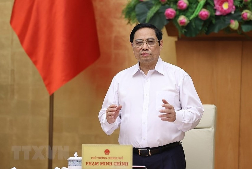 Thủ tướng Phạm Minh Chính chủ trì phiên họp Chính phủ thường kỳ tháng 9. Ảnh: TTXVN