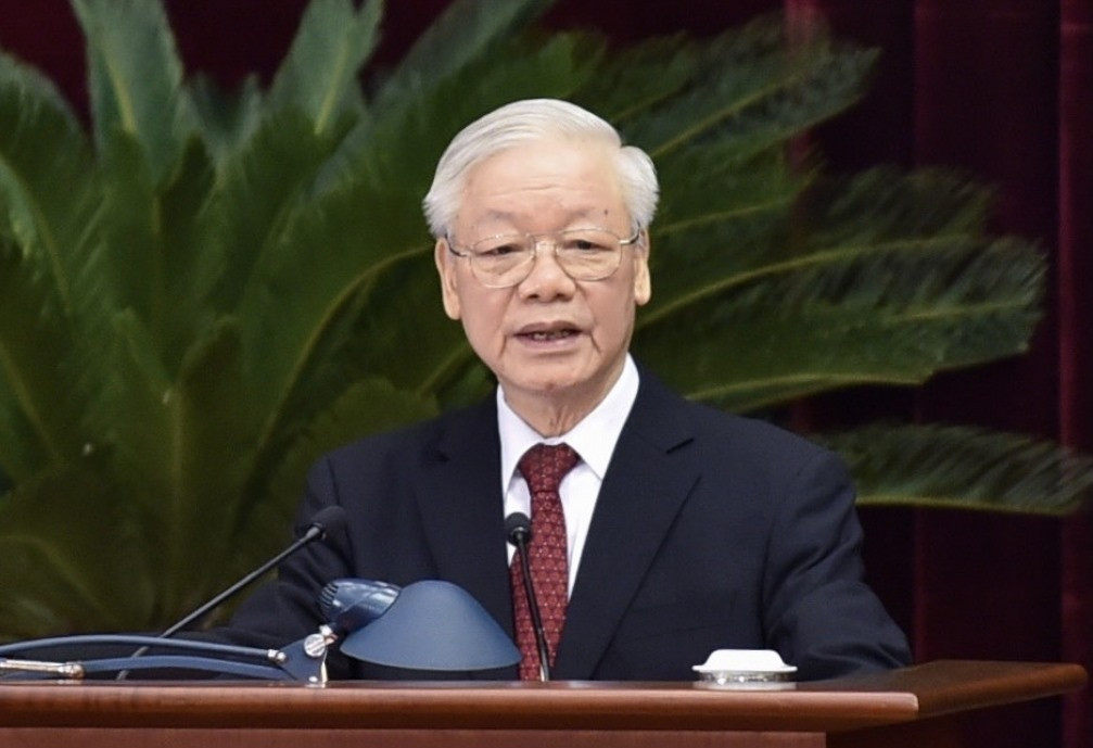 Tổng Bí thư Nguyễn Phú Trọng phát biểu tại Hội nghị - (Ảnh: Hiếu Minh/VOV.VN)