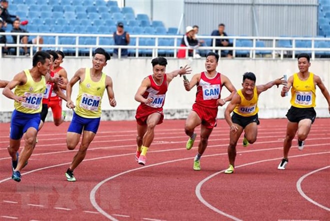 Vận động viên điền kinh thi đấu. (Ảnh minh họa. Nguồn: TTXVN)