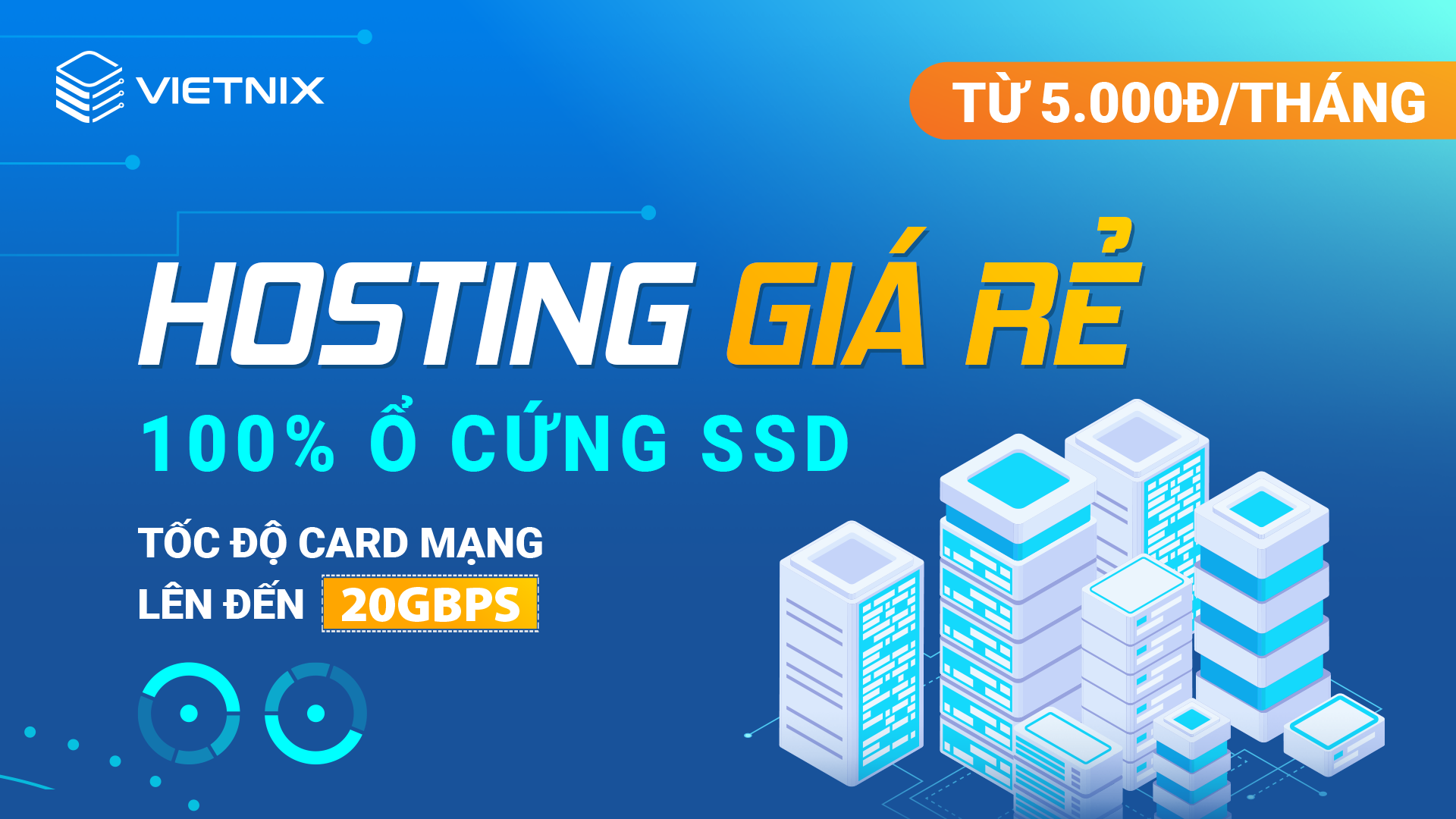 Hosting giá rẻ Vietnix chỉ từ 5.000đ/tháng