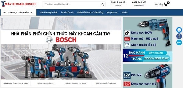 Maykhoanbosch.net là đại lý máy khoan Bosch chính hãng