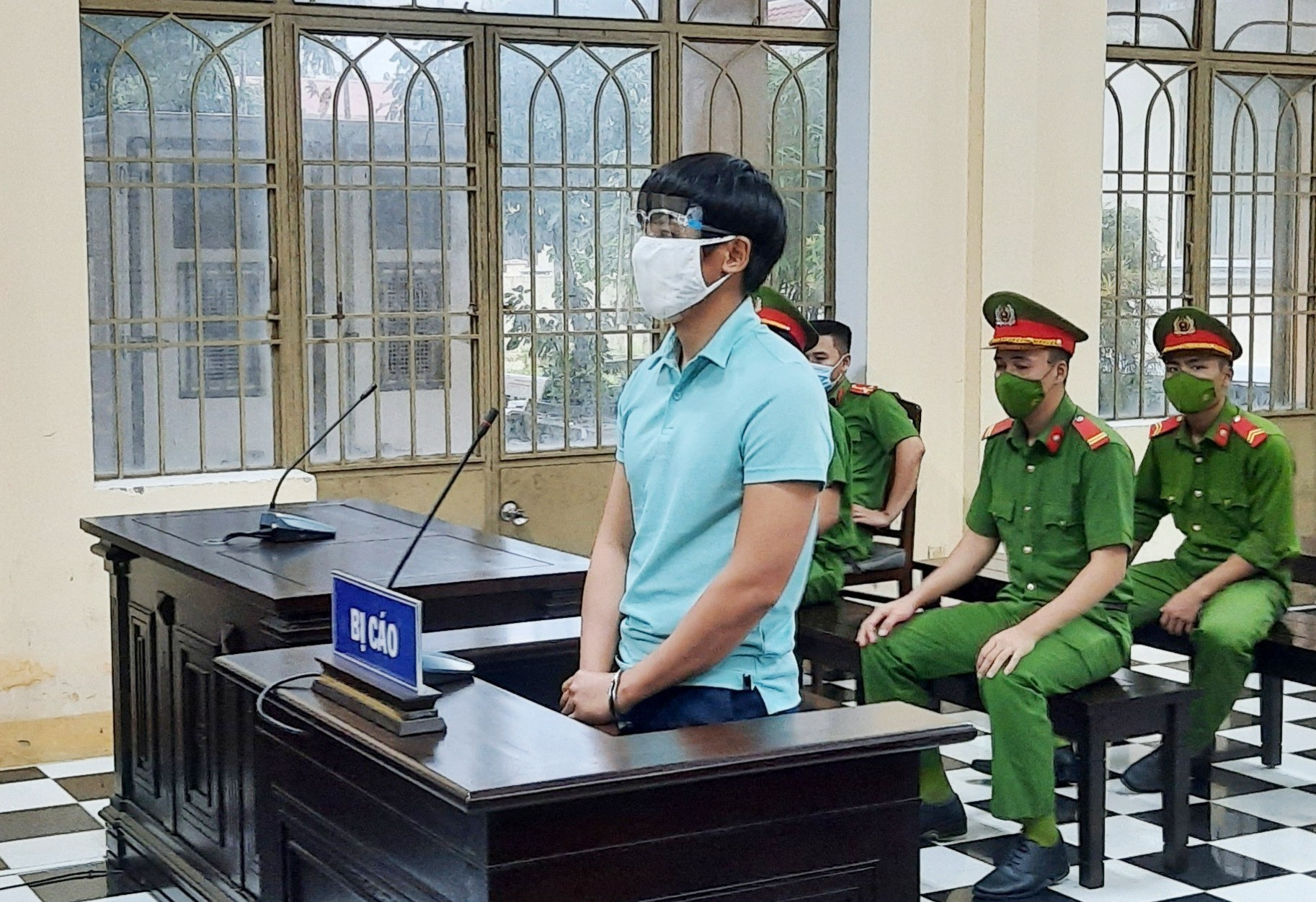 Bị cáo Phạm Thanh Quang tại phiên tòa. Ảnh P.L.