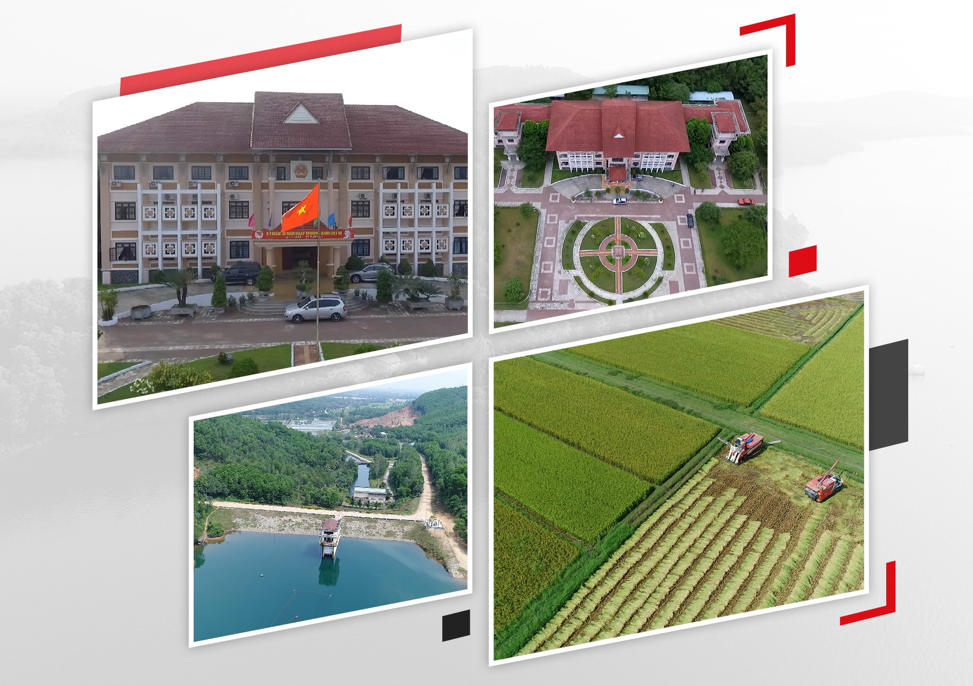 Huyện Phú Ninh nhìn từ flycam. Ảnh: QNO