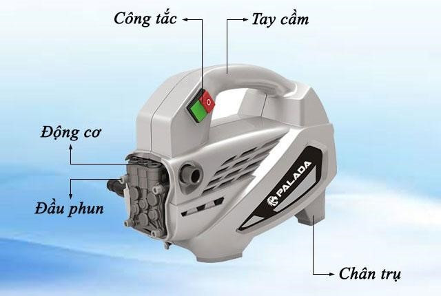 Máy rửa xe giá rẻ Palada LT-210-1600