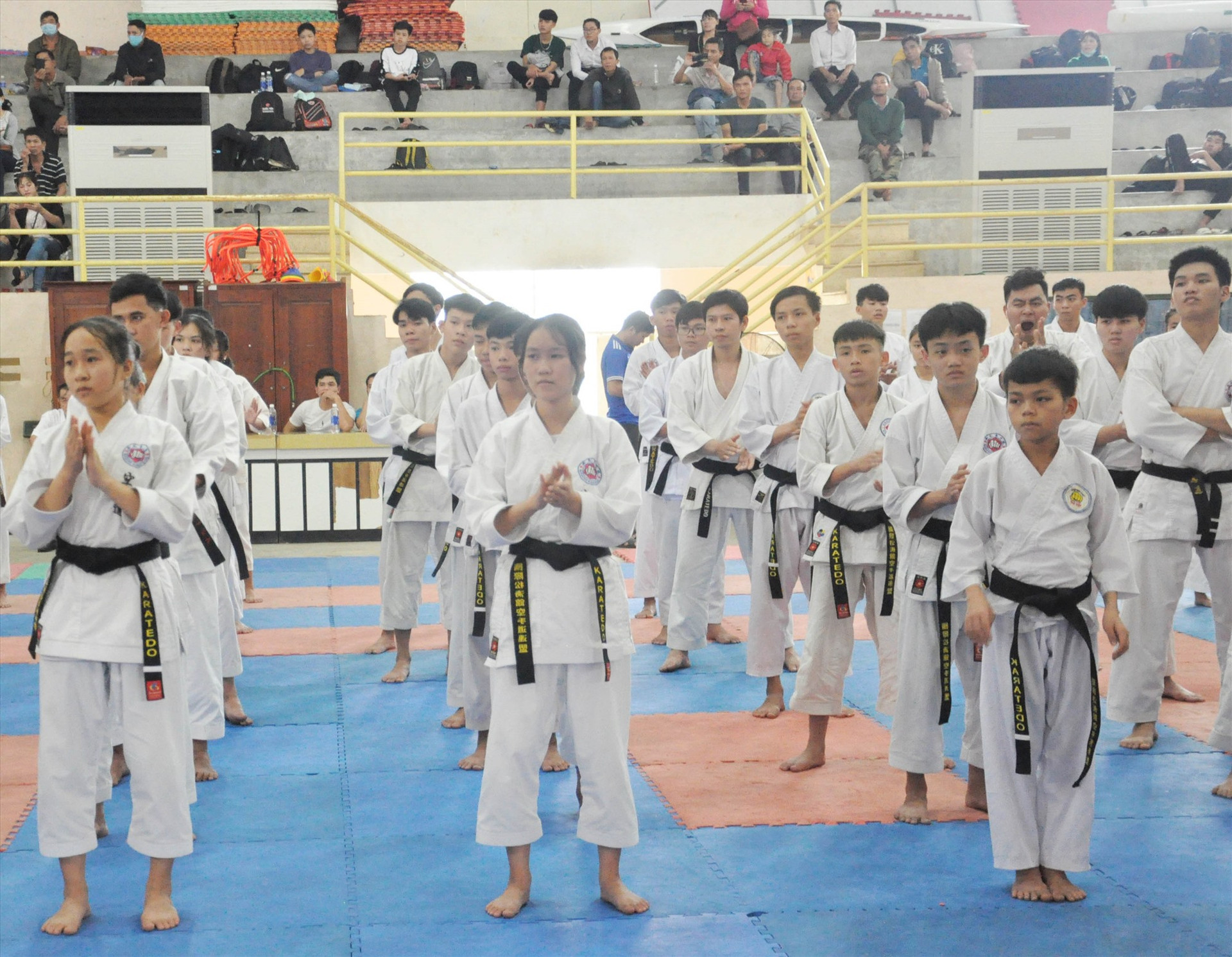 Phong trào tập luyện Karatedo ngày càng phát triển tại nhiều địa phương trên địa bàn tỉnh. Ảnh: A.SẮC