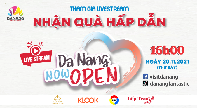 Banner quảng bá chương trình của Trung tâm Xúc tiến du lịch Đà Nẵng.