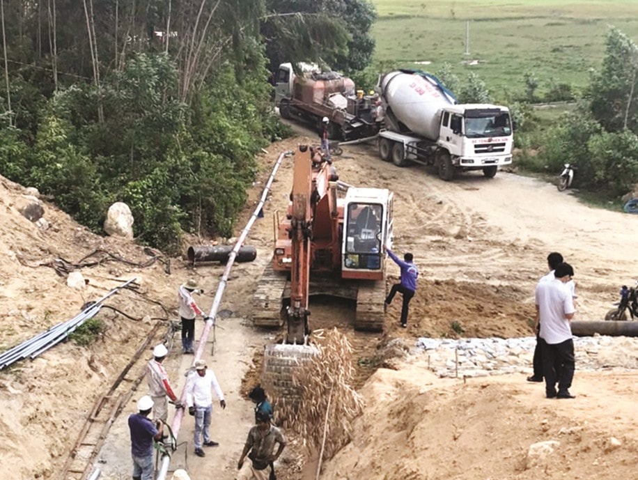 Hồ chứa nước Lộc Đại (Quế Sơn) là một trong những dự án đầu tư không đạt tiến độ giải ngân do vướng giải phóng mặt bằng. Ảnh: T.D