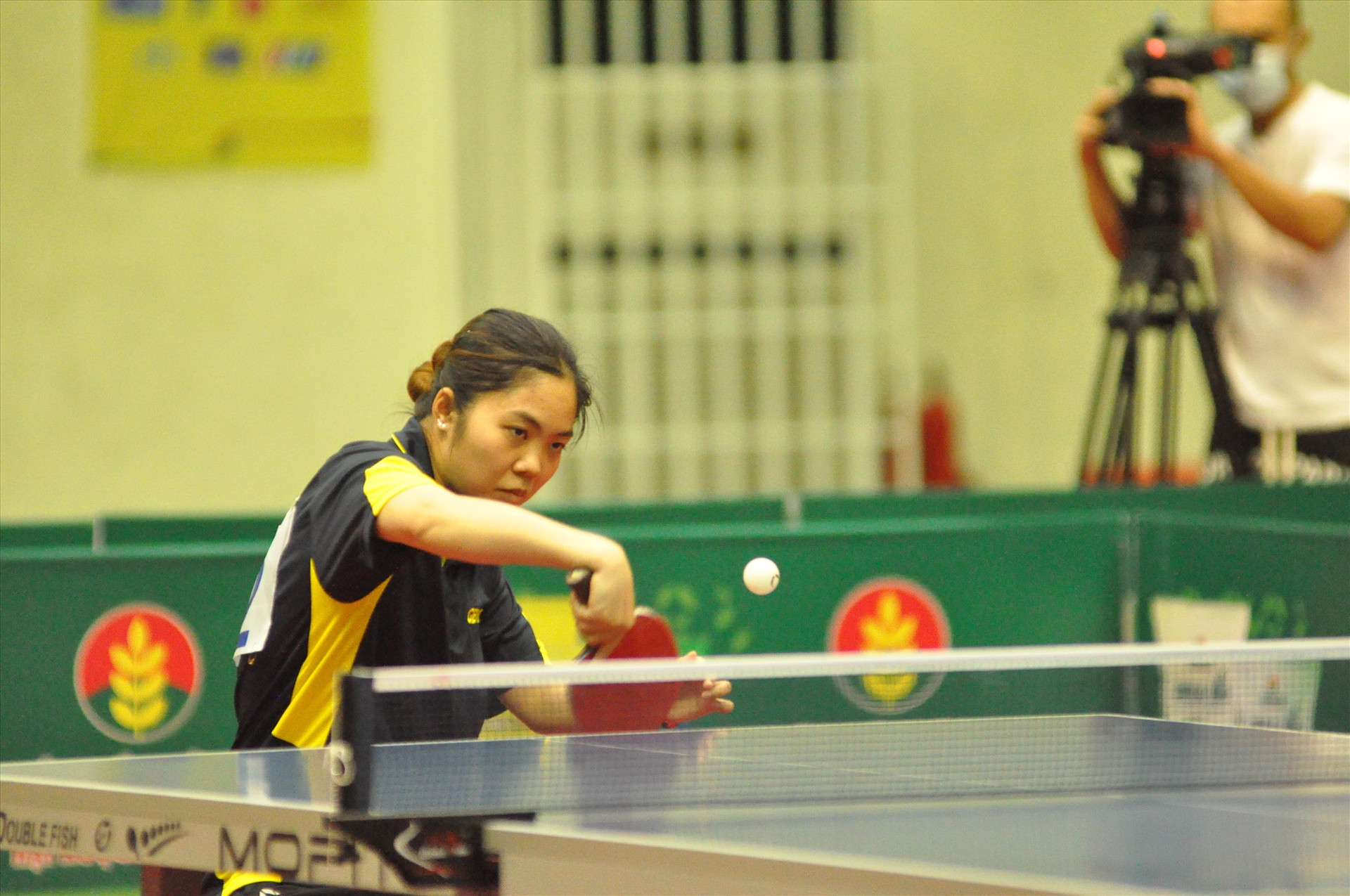 Dù chỉ giành giải nhì nhưng đây là giải đấu thành công của tay vợt Nguyễn Thị Kiều My (Công an). Ảnh: T.V