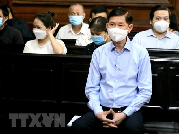 Bị cáo Trần Vĩnh Tuyến, nguyên Phó Chủ tịch UBND Thành phố Hồ Chí Minh. (Ảnh: Thành Chung/TTXVN)