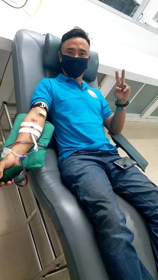 Anh Việt từng tham gia hiến máu cứu người. Ảnh: N.Q
