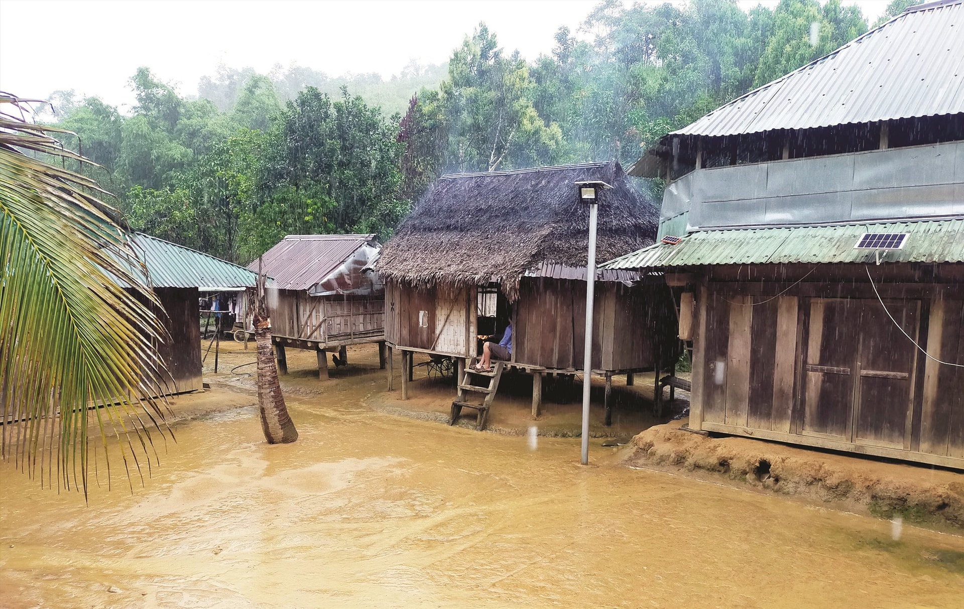 Làng Aur dùng đèn thắp sáng bằng năng lượng mặt trời.