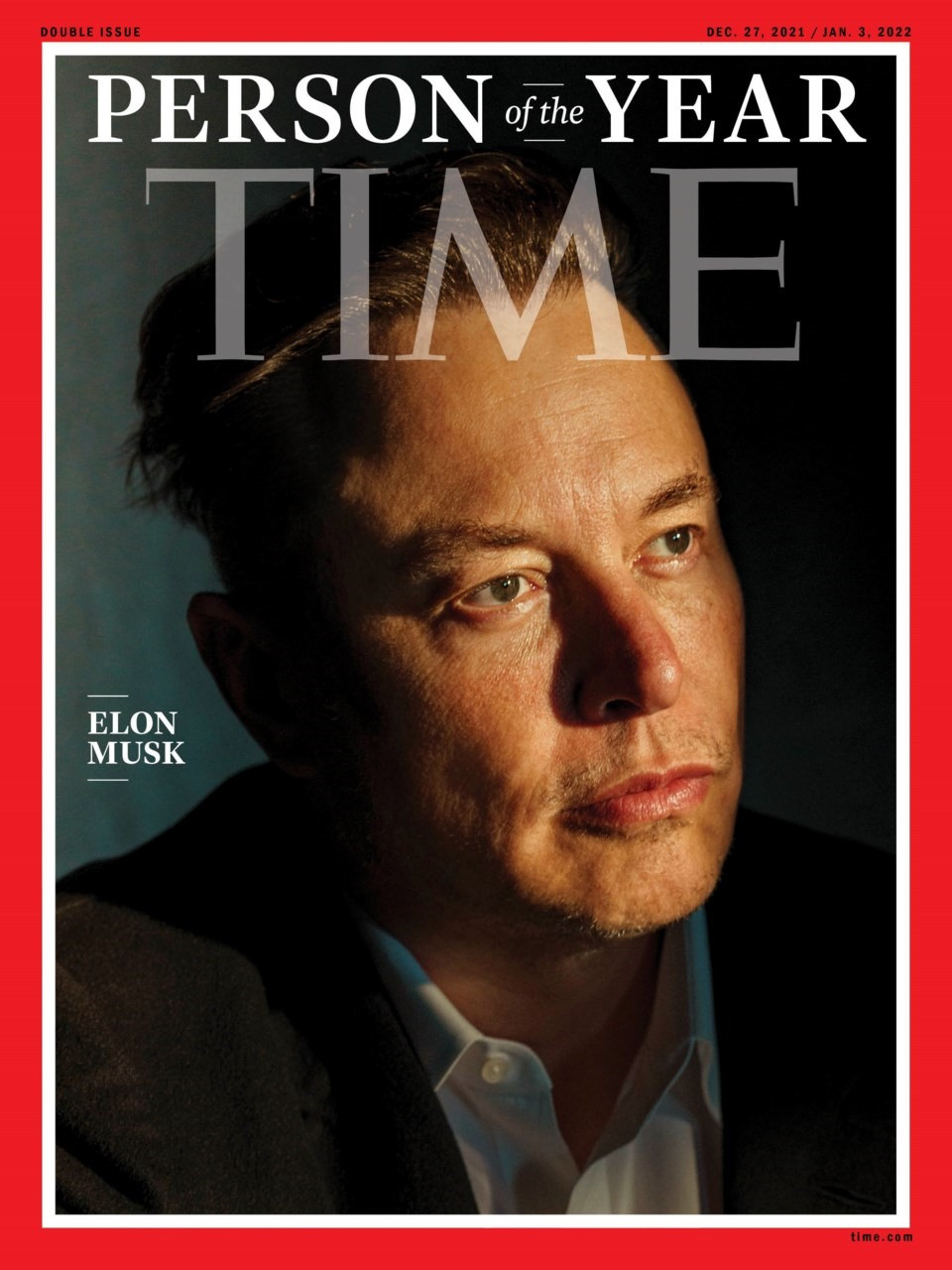 Elon Musk, Nhân vật của năm 2021 do Time bình chọn.