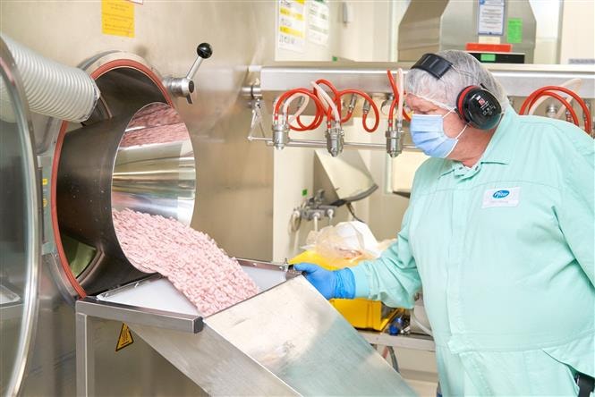 Thuốc điều trị COVID-19 dạng viên của hãng Pfizer. Ảnh: AFP/TTXVN