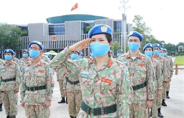 Vietnamese UN peacekeepers (Photo: VNA)