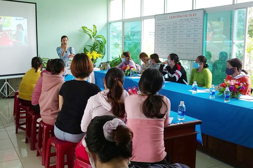 Các hoạt động trong khuôn khổ dự án Đồng hành với trẻ khuyết tật tại Quảng Nam. Ảnh: H.M