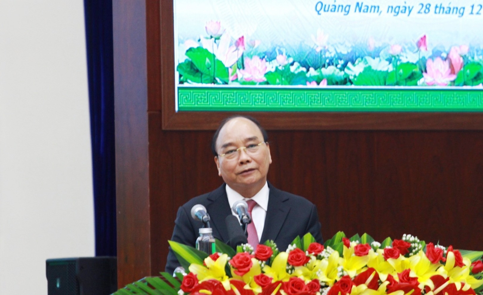 Chủ tịch nước Nguyễn Xuân Phúc phát biểu tại buổi gặp mặt. Ảnh: P.V