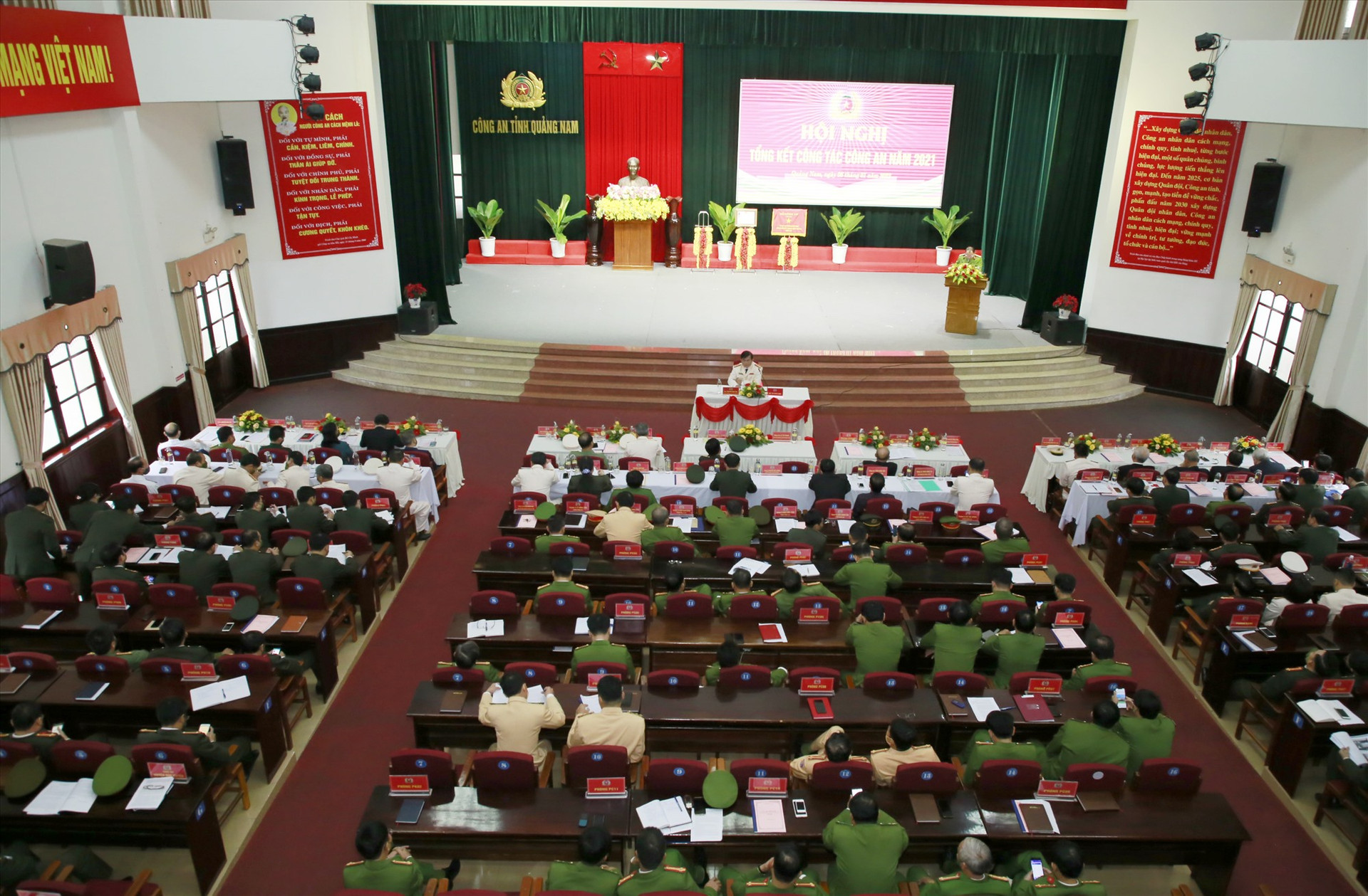 Hội nghị được khai mạc tại trụ sở Công an tỉnh vào sáng nay, ngày 6.1. Ảnh: T.C