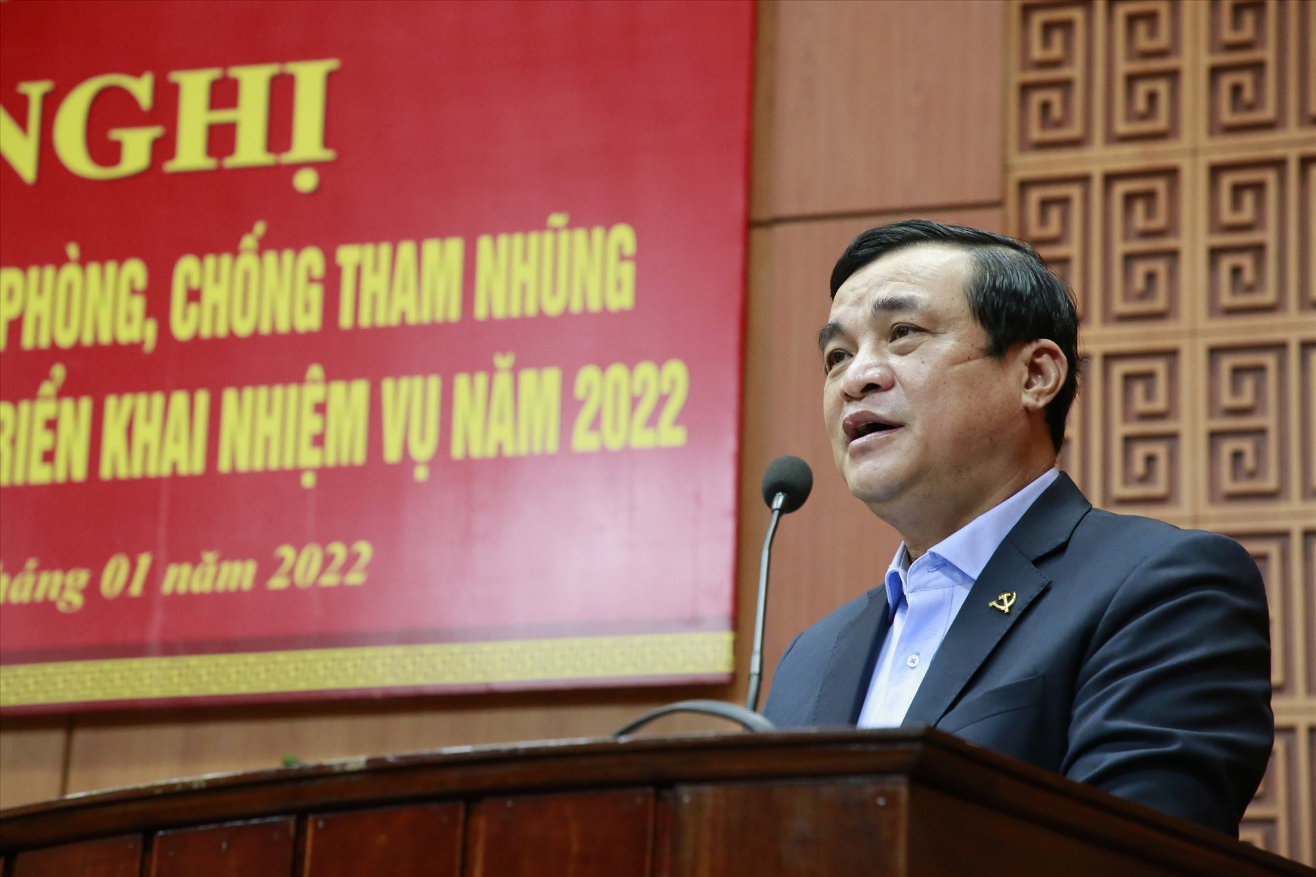 Bí thư Tỉnh ủy Phan Việt Cường phát biểu tại hội nghị.