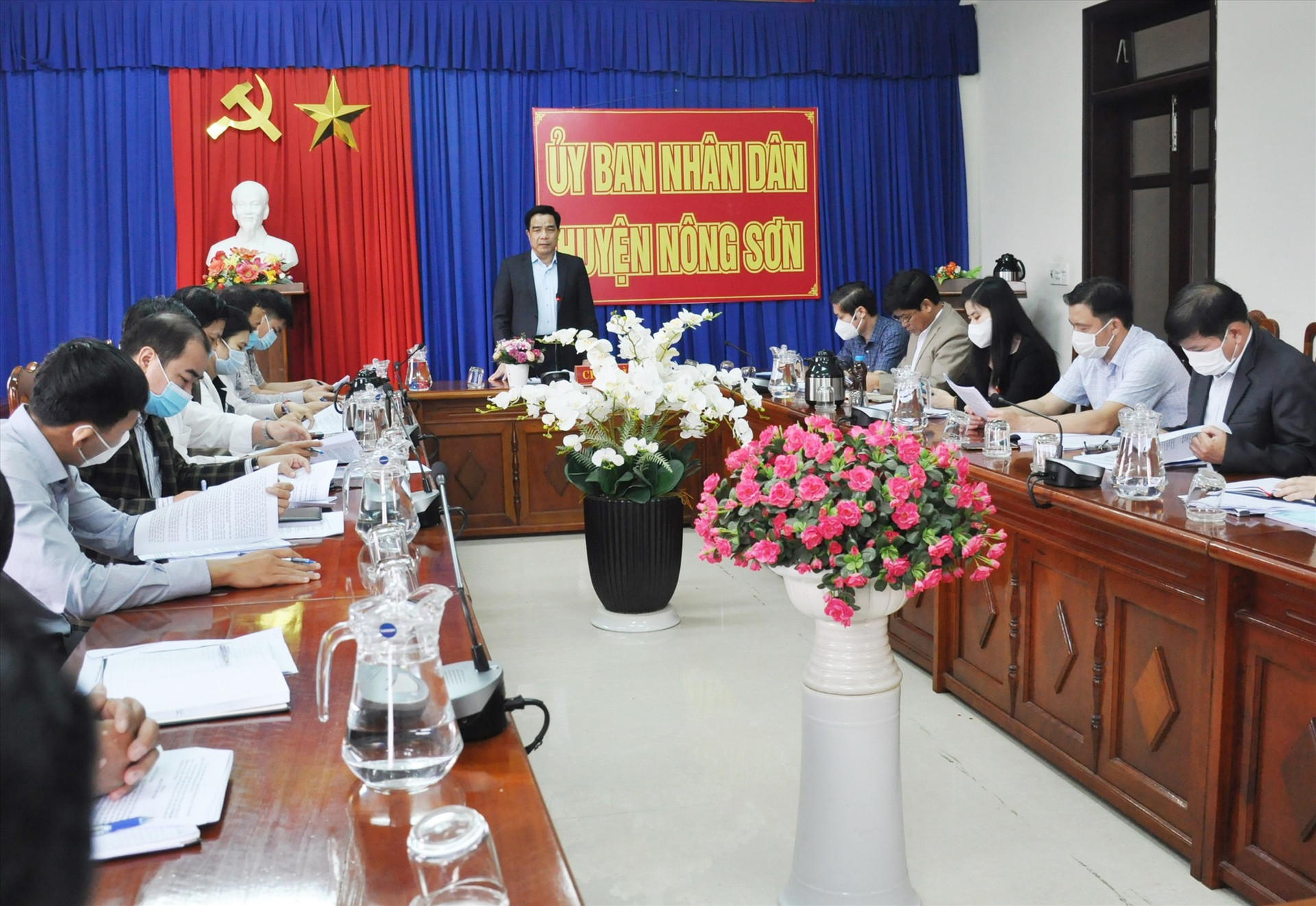 Đoàn đại biểu Quốc hội tỉnh giám sát chuyên đề thực hiện sắp xếp đơn vị hành chính cấp xã trên địa bàn huyện Nông Sơn. Ảnh: N.Đ