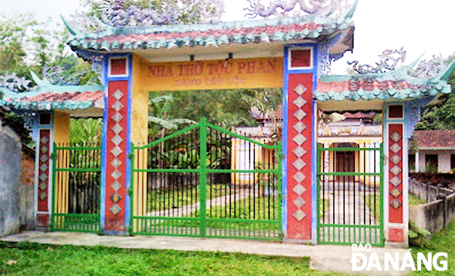 Nhà thờ tộc Phan - nơi thờ cụ Phan Văn Bình và các vị tiền hiền tộc Phan làng Tây Lộc. Ảnh: A.T