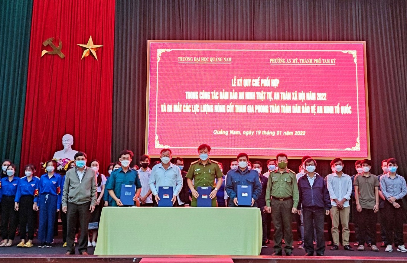 Trường Đại học Quảng Nam phối hợp UBND phường An Mỹ (Tam Kỳ) ký kết quy chế phối hợp