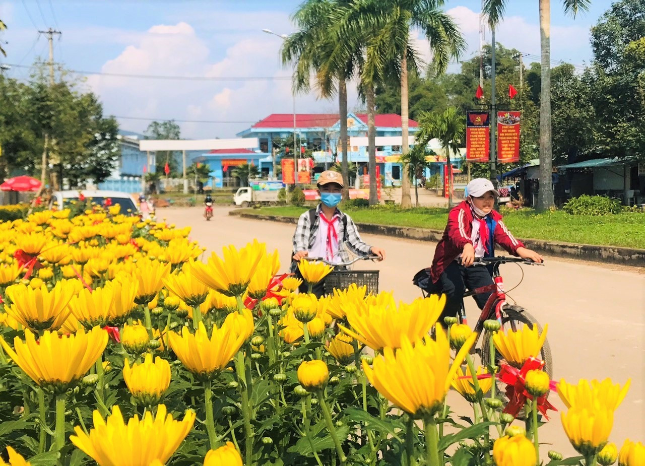 Không khí vui tươi, rực rỡ báo trước thềm xuân mới Nhâm Dần tại huyện Nông Sơn. Ảnh: S.A
