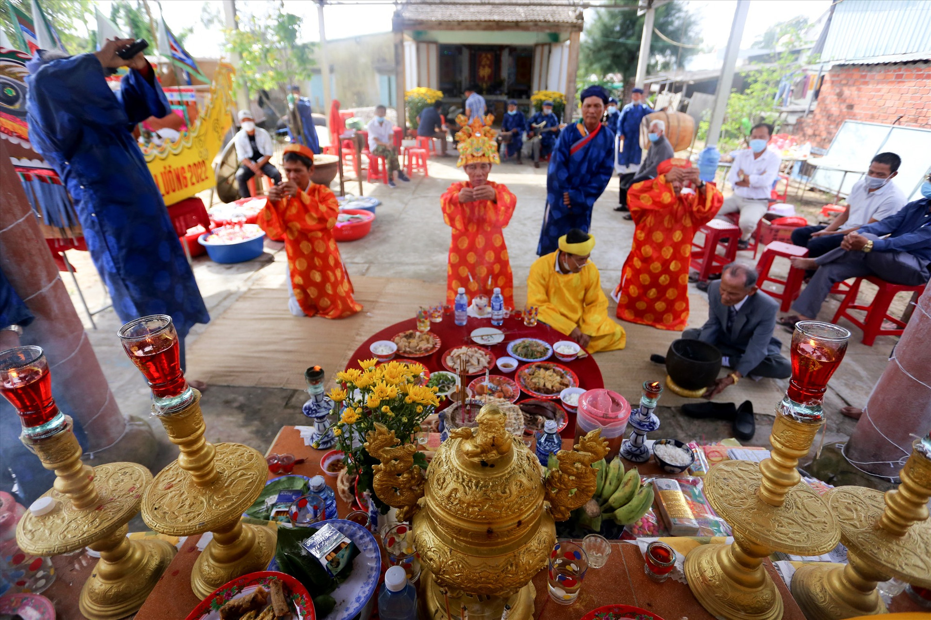 Lễ hội được duy trì vào ngày 12 tháng Giêng hàng năm, duy trì qua nhiều đời ở làng An Lương. Ảnh: C.T