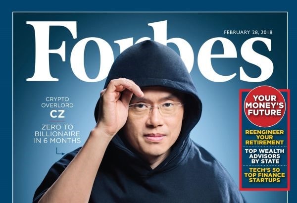 CEO Binance - Changpeng Zhao cho biết mục đích của thương vụ đầu tư vào Forbes là để mua sức ảnh hưởng. Ảnh: Forbes