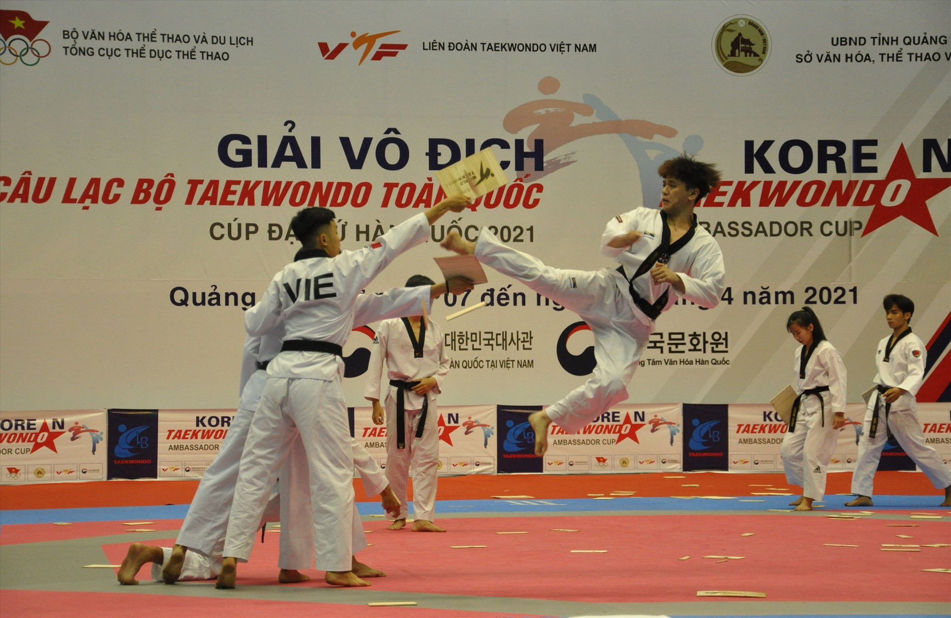 Một trận đấu tại giải năm 2021 tổ chức tại Quảng Nam. Ảnh: T.V