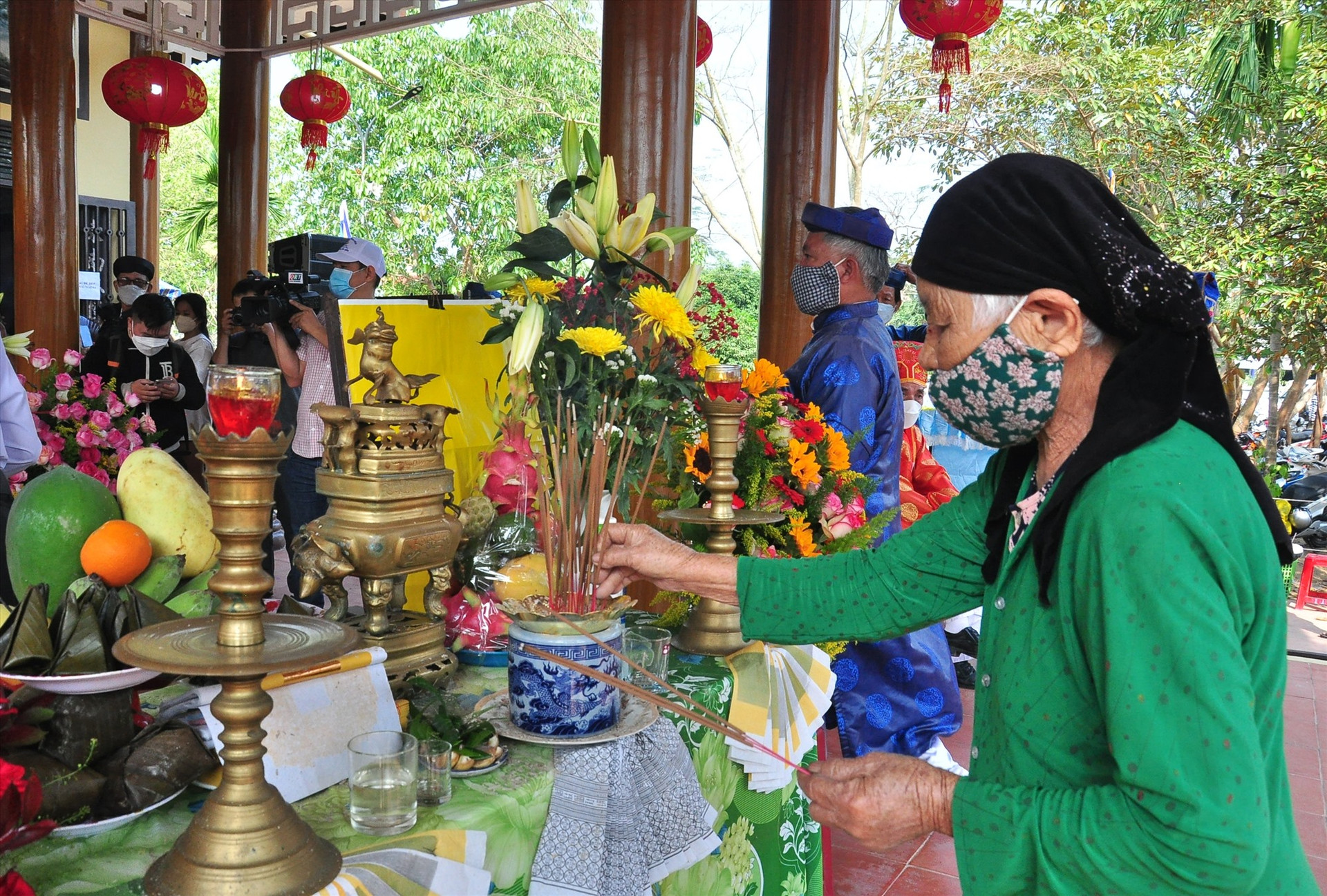Các di tích về Bà Thu Bồn ở huyện Nông Sơn và Duy Xuyên là những địa điểm tâm linh được người dân địa phương gìn giữ. Ảnh: SỰ - ANH