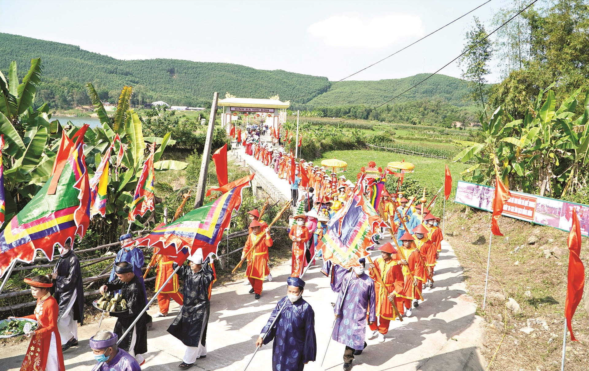 Các nghi lễ truyền thống trong lễ hội Bà Thu Bồn được người dân làng Trung An, xã Quế Trung, huyện Nông Sơn tổ chức chu đáo.