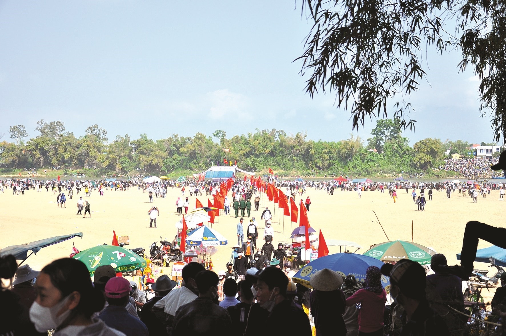 Local people and visitors at the festival