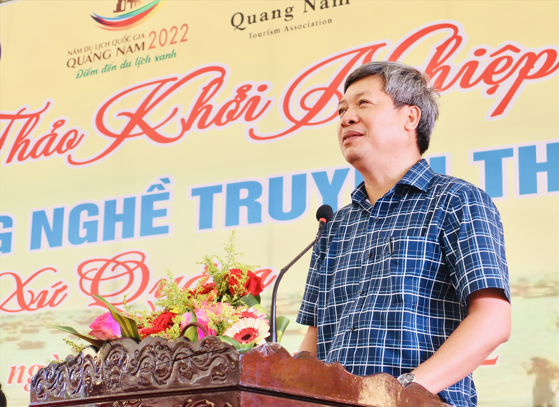 Phó Chủ tịch UBND tỉnh Hồ Quang Bửu phát biểu tại hội thảo. Ảnh: S.H