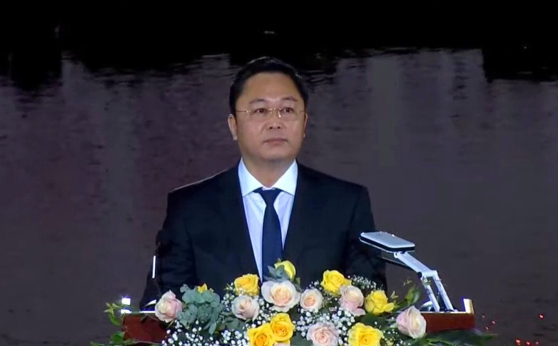 Chủ tịch UBND tỉnh Lê Trí Thanh - Trưởng ban Tổ chức Năm du lịch quốc gia 2022 khai mạc buổi lễ