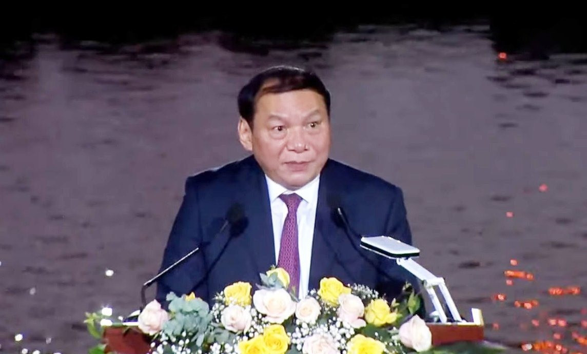 Bộ trưởng Bộ VH-TT&DL Nguyễn Văn Hùng phát biểu đáp từ tại lễ khai mạc