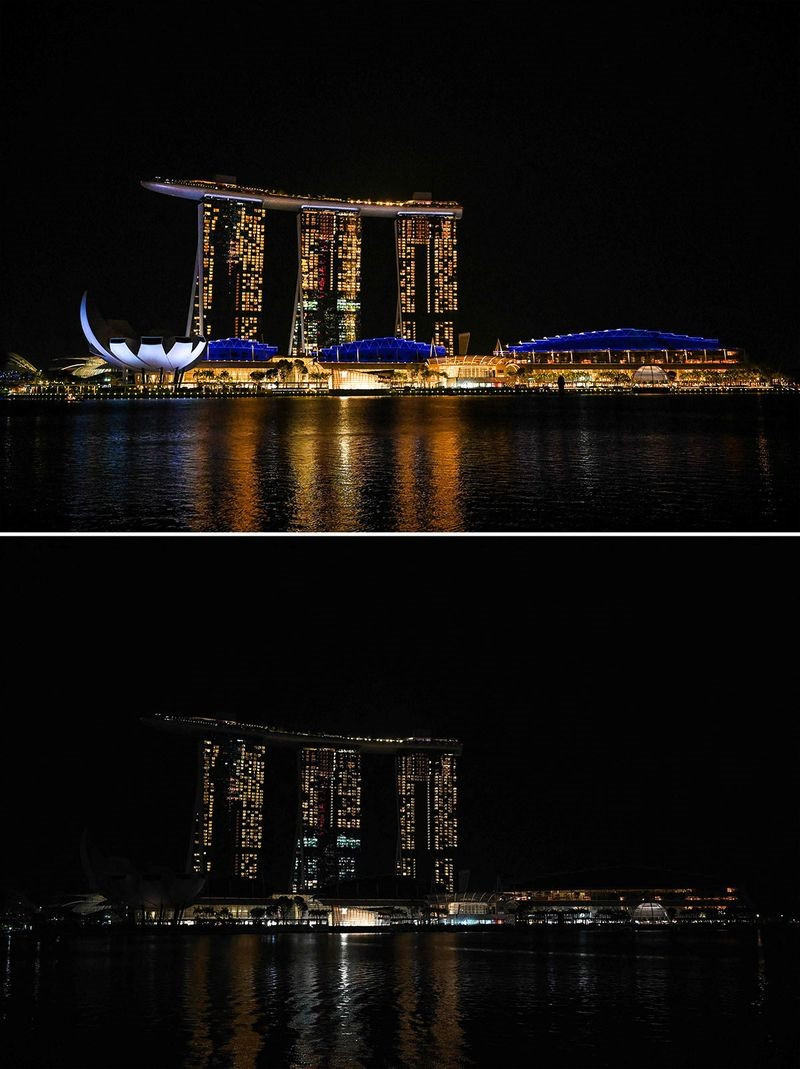 Tại tổ hợp kinh doanh và nghỉ dưỡng Marina Bay Sands của Singapore. Ảnh: AFP