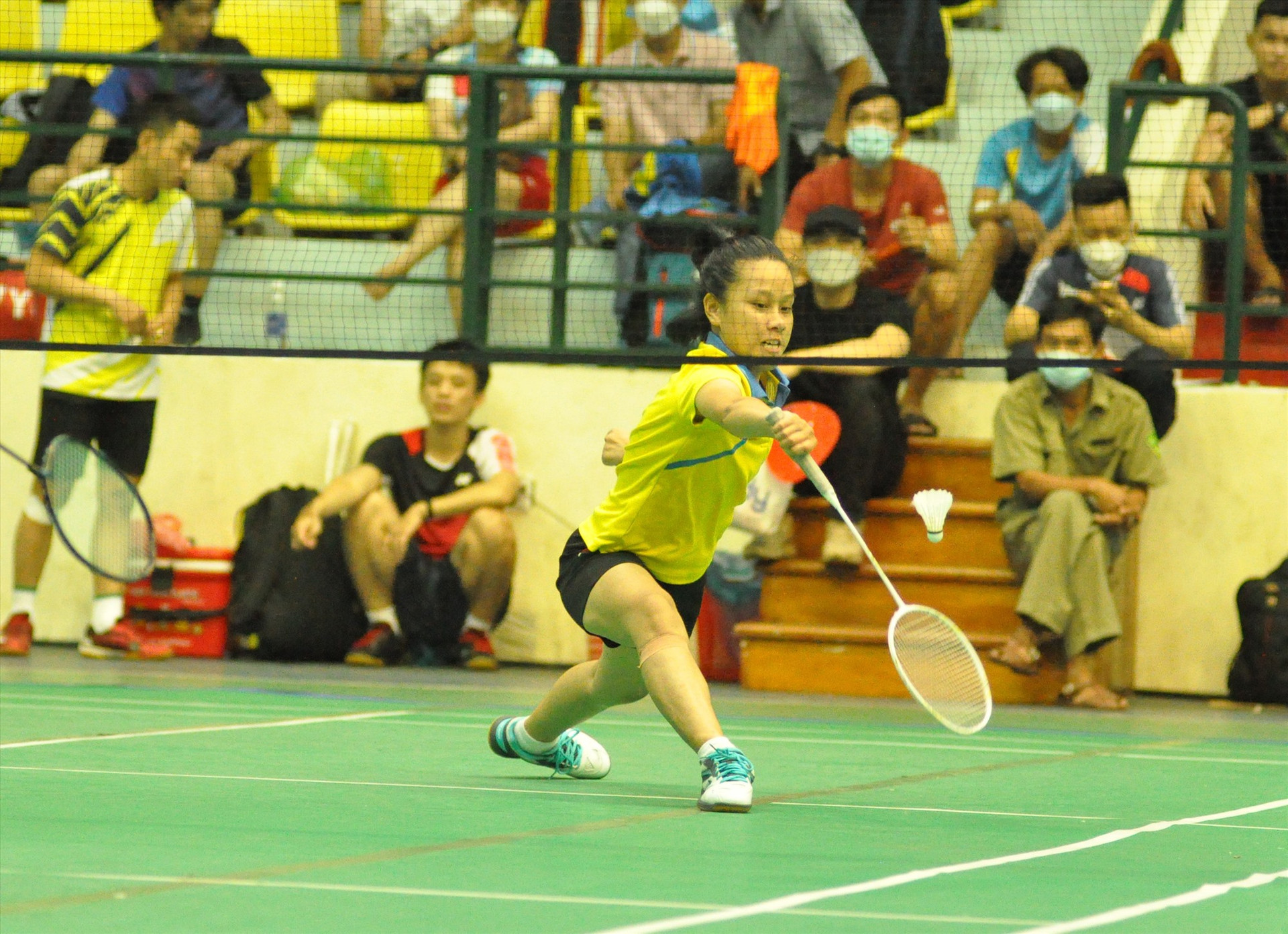 Lê Thị Khánh Vy (Đông Giang) dù thất bại trong cả 2 trận chung kết song là một trong những tay vợt để lại ấn tượng nhất tại giải. Ảnh: A.S