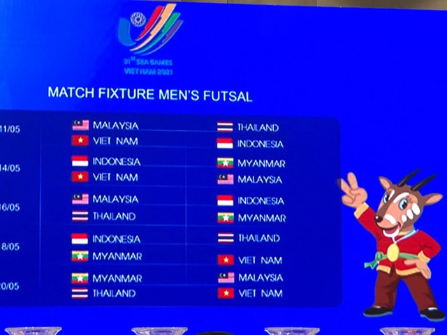 Lịch thi đấu Futsal nam.