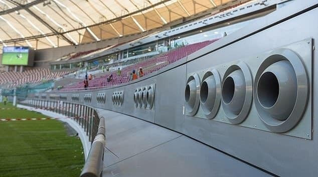 Sân vận động 80.000 chỗ ngồi cho trận chung kết sẽ được hoàn chỉnh với máy lạnh ngoài trời. Ảnh: Calito Realer