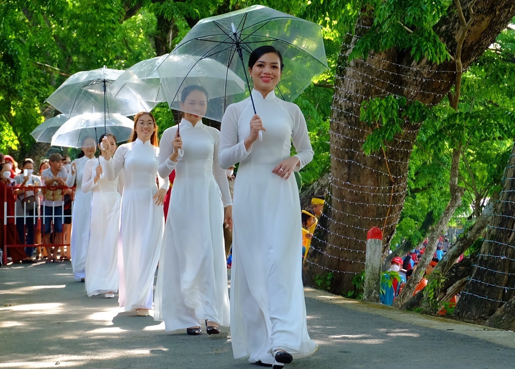 Ao dai and padauk flowers