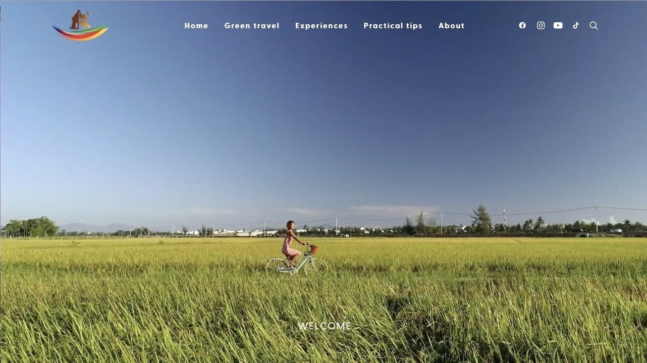 Interface of www.visitquangnam.com