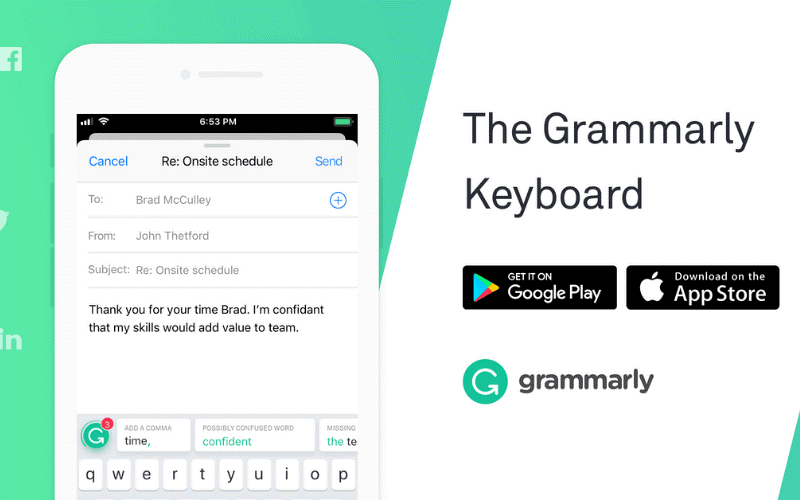 Ứng dụng kiểm tra ngữ pháp Grammarly.