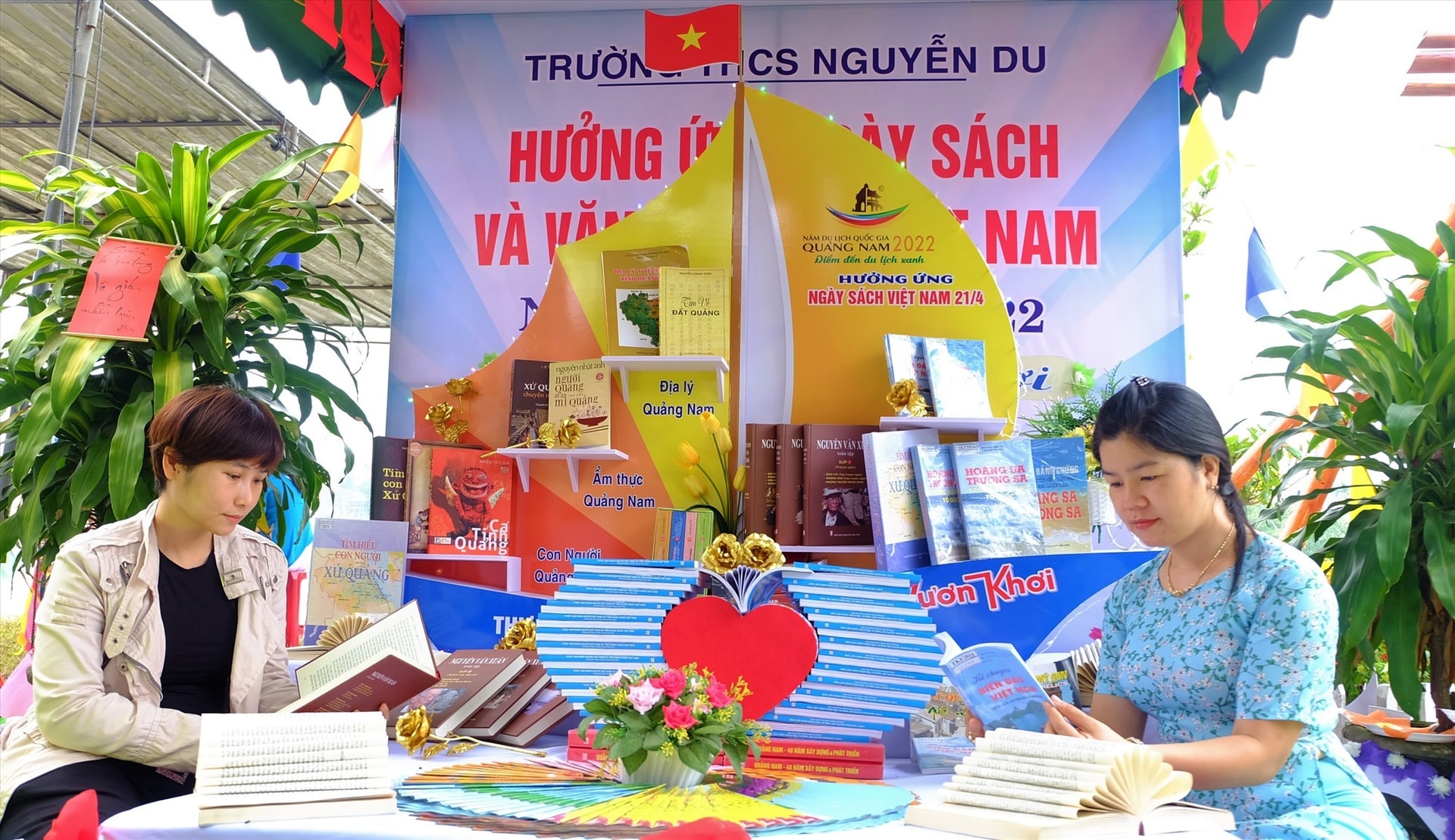 The book space of a school in Tam Ky city.