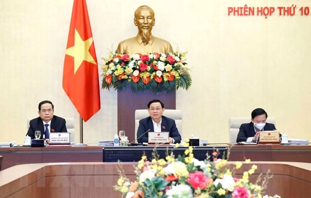 Chủ tịch Quốc hội Vương Đình Huệ phát biểu. (Ảnh: Doãn Tấn/TTXVN)