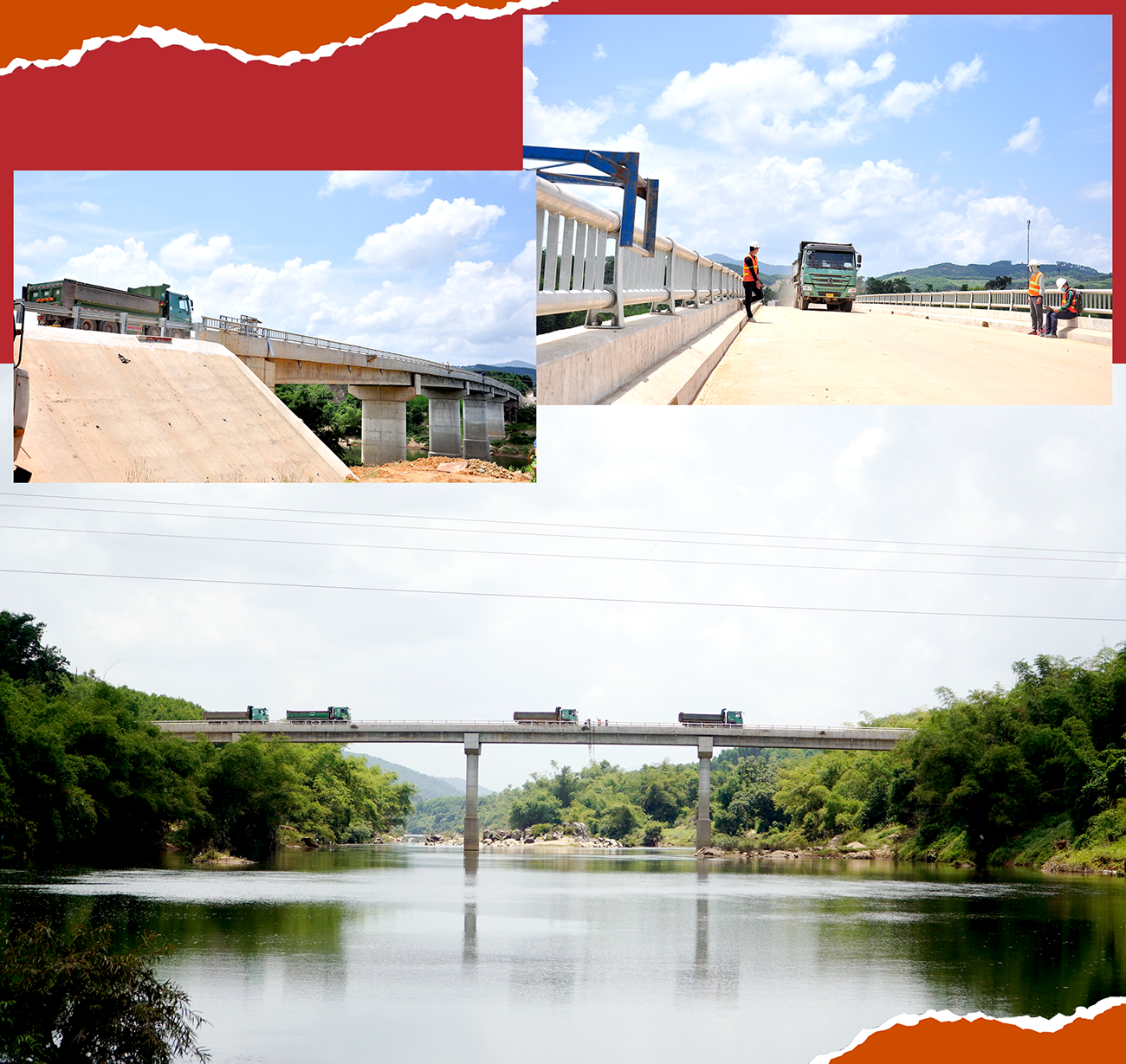 Công trình cầu Sông Khang hoàn thành vượt tiến tiến độ đề ra. Ảnh: PV