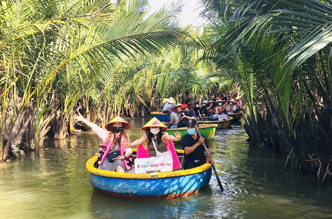 South Korean famtrip delegation in Bay Mau nipa palm forest (Hoi An city, Quang Nam province)