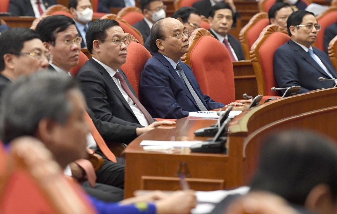 Các đại biểu dự Hội nghị Trung ương 4 khóa XIII (tháng 10/2021).
