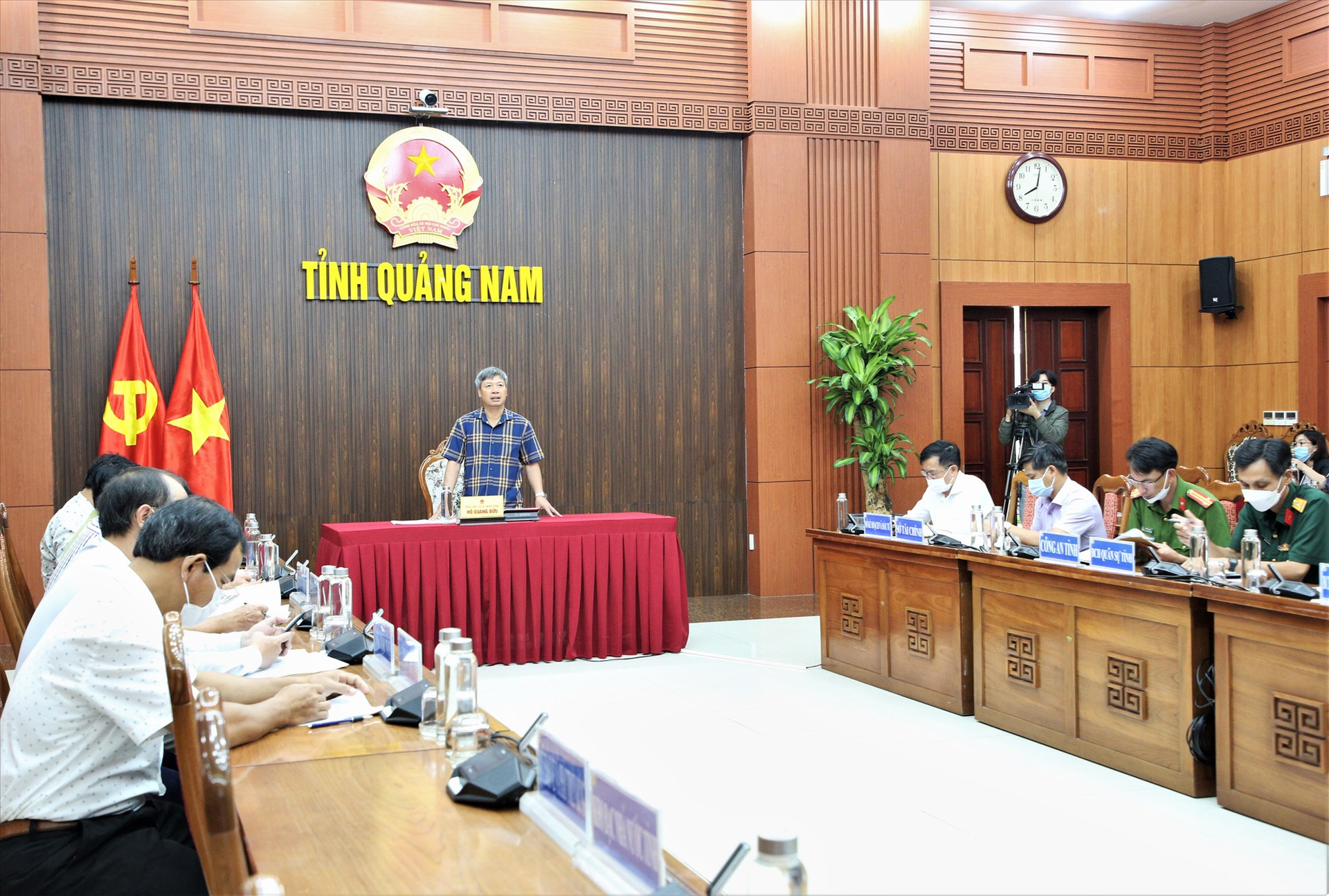 Phó Chủ tịch UBND tỉnh Hồ Quang Bửu phát biểu kết luận tại hội nghị. Ảnh: A.N