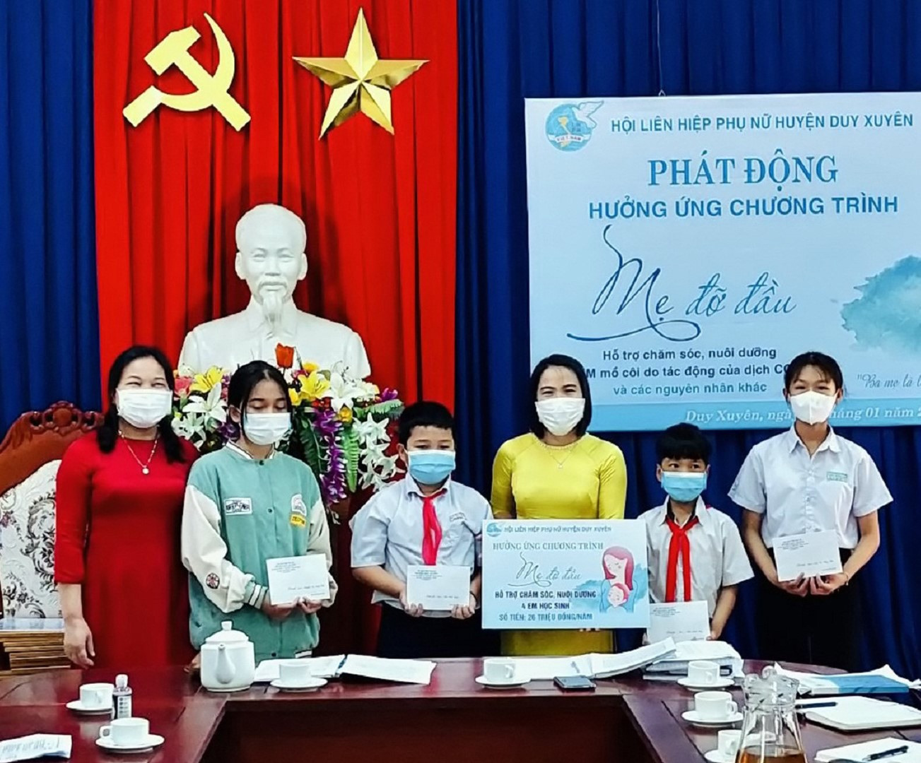 Hội LHPN huyện Duy Xuyên hiện đang nhận chăm sóc, nuôi dưỡng 30 trẻ em mồ côi, khó khăn. Ảnh: T.N
