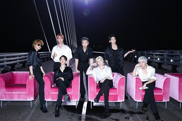 Các thành viên nhóm nhạc BTS. (Ảnh: Yonhap/TTXVN)